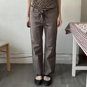 Vintage Linen Hopsack Trousers